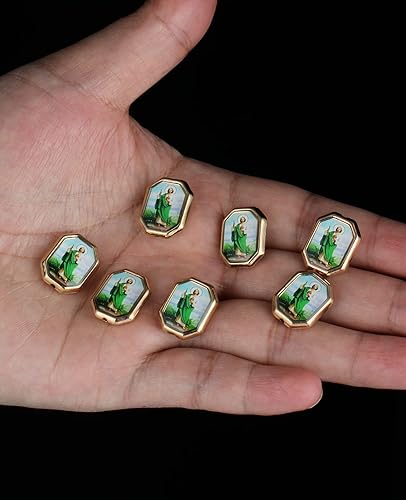 Miniatura 5 de 20 cuentas espaciadoras de Nuestra Señora de Guadalupe de San Judas para bricolaje, rosario, collar, pulsera, joyería, abalorios, parte suelta