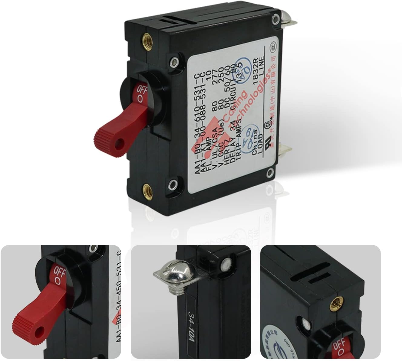 Buу 1 gеt 1 DC/AC Electric Magnetic Circuit Breaker Manual ON/Off Toggle Reset Red Switch Single Pole 10Amp