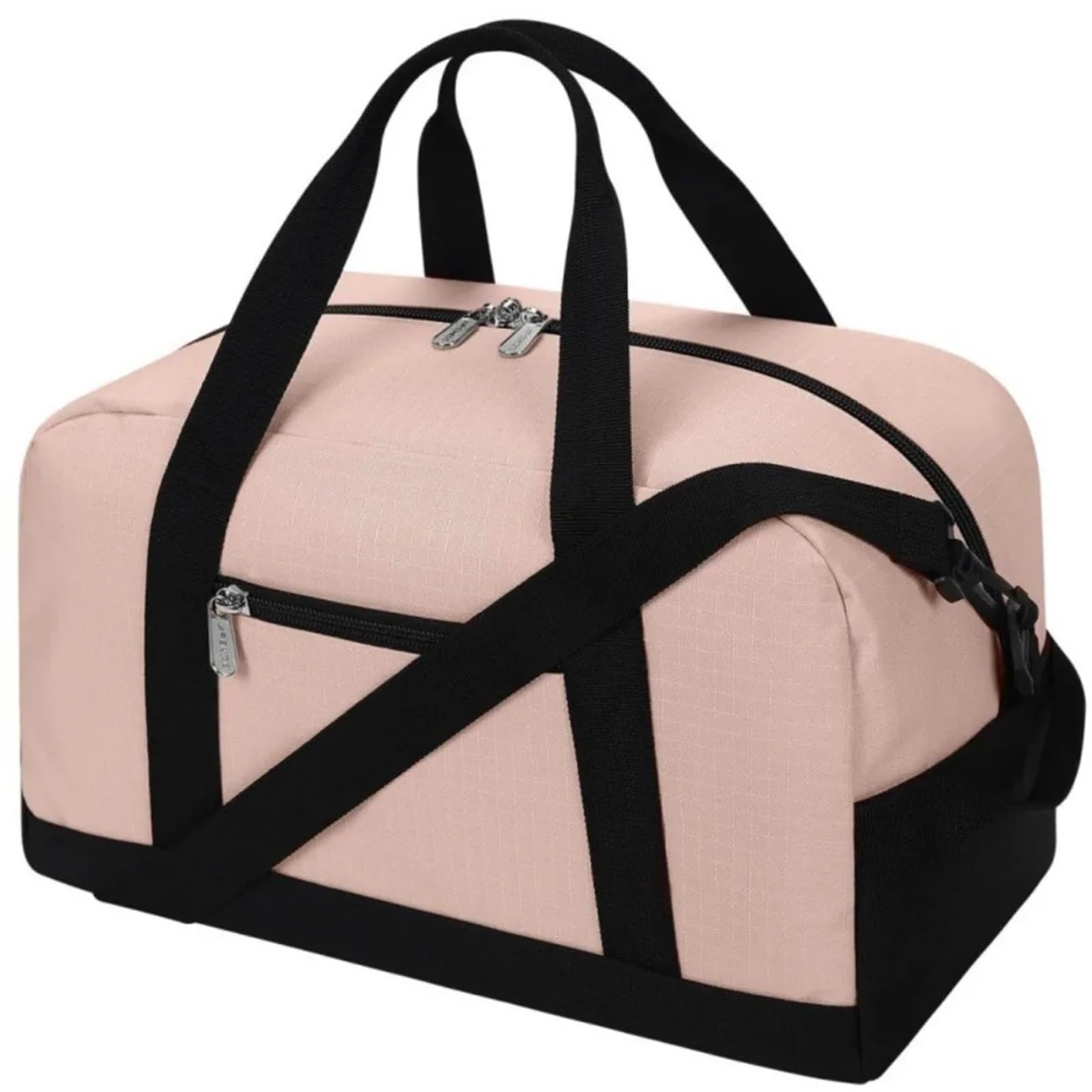 Borsa da palestra piccola da 14 pollici Borsa da trasporto leggera di grande capacità con mini borsone con tracolla a lunghezza regolabile(Pink)