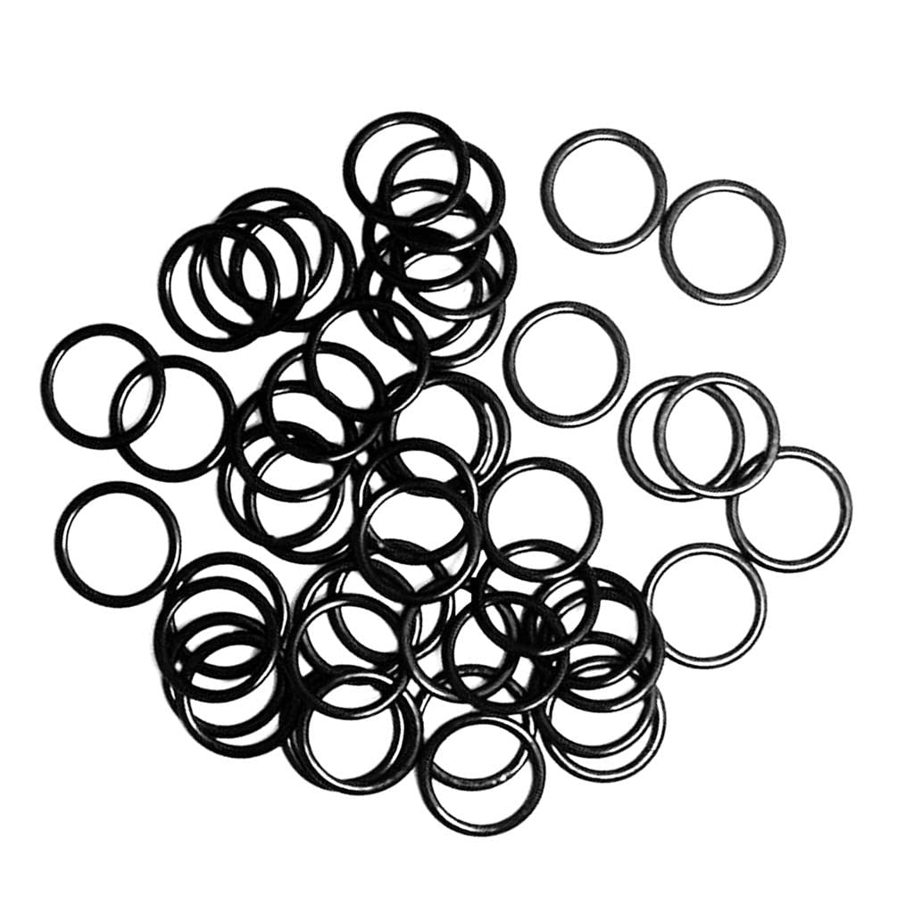 EXPORA 100pcs Metal Bra Lingerie Strap Sewing Clip Hook O Rings Slider Black 15mm