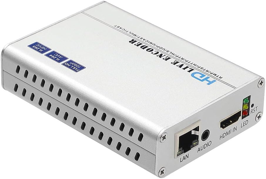 HEH-101V H.264/H.265 CVBS VGA YPBPR HDMI Encoder 1080P Live Streaming Video Encoder Support HLS SRT FFMPEG VLC HTTP RTSP RTMP RTMPS UDP for YouTube, Wowza Live Streaming(MINI)