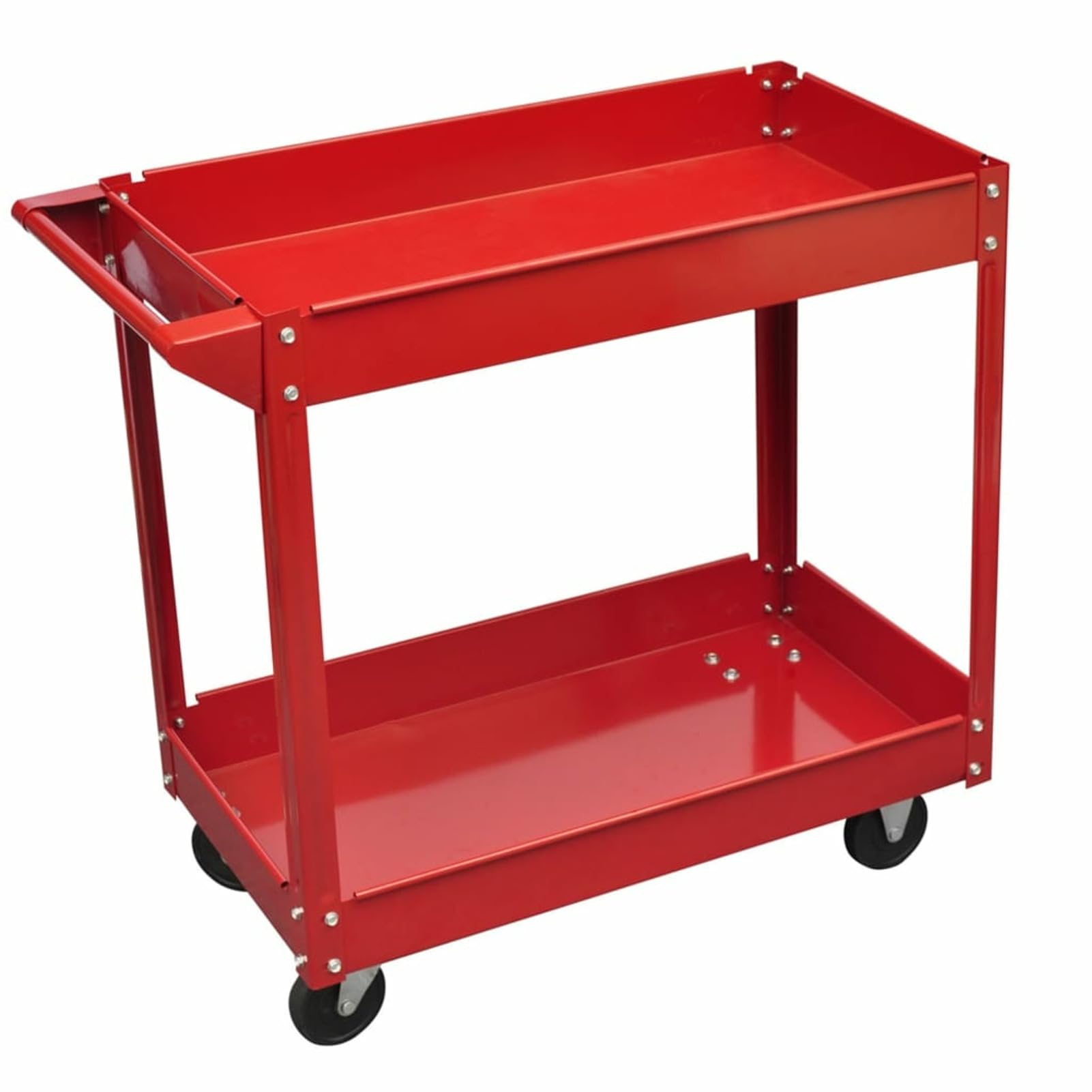 Carrello Portautensili da Officina 100 kg Rosso,Carrelli di Servizio,Articoli di ferramenta,Utensili,Carrelli Merci -140154