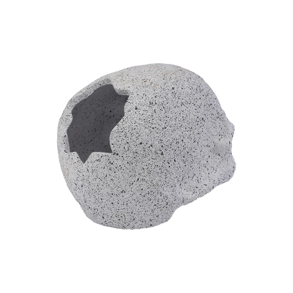 CENPEK Fish Tank Decoration Accessories, Ceramic Aquarium Rock Caves with Skull Design - Image 4
