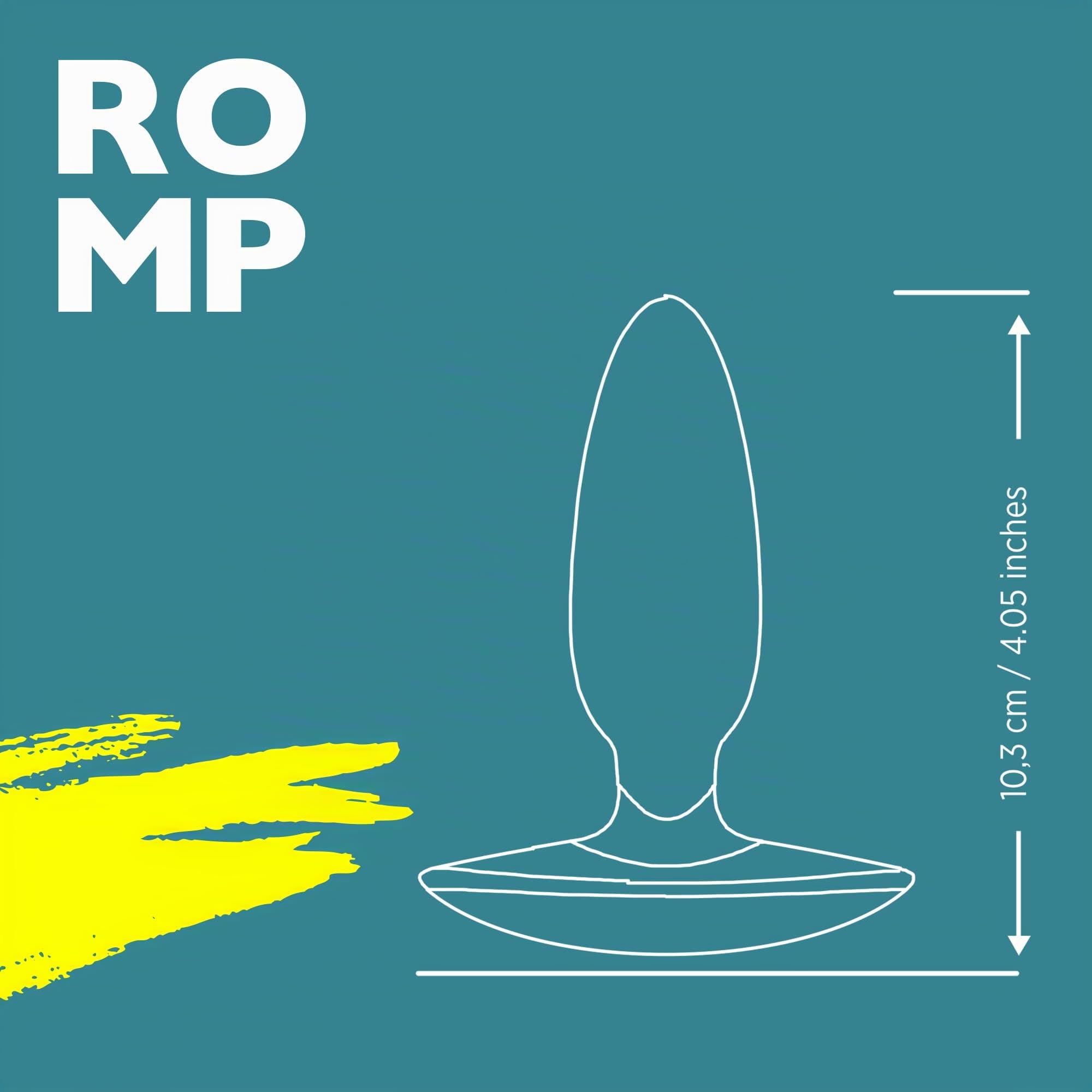 ROMP Bass Plug Anale Vibrante | Vibratore Butt in Silicone | Sex Toy per Giochi Erotici Uomo Donna Coppie | Silenzioso Impermeabile | Ricaricabile