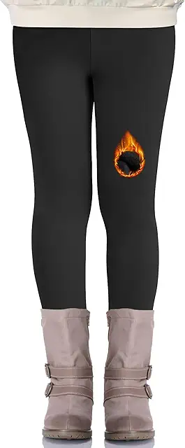 Legging Polaire Fille Chaud - Pantalon Thermique Enfant Doux Taille 4-12 Ans