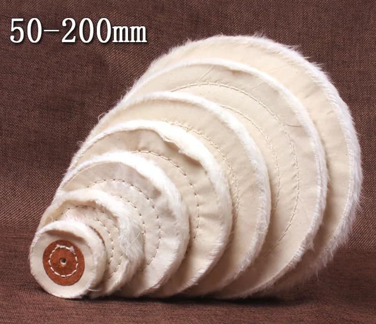 1pcs Cotton Polishing Wheel Cloth Buffing Pad Grinding Tools Polishing Tools Accessories for Metal Jewelry Wood Plastic Ceramic,200mm(8inch)