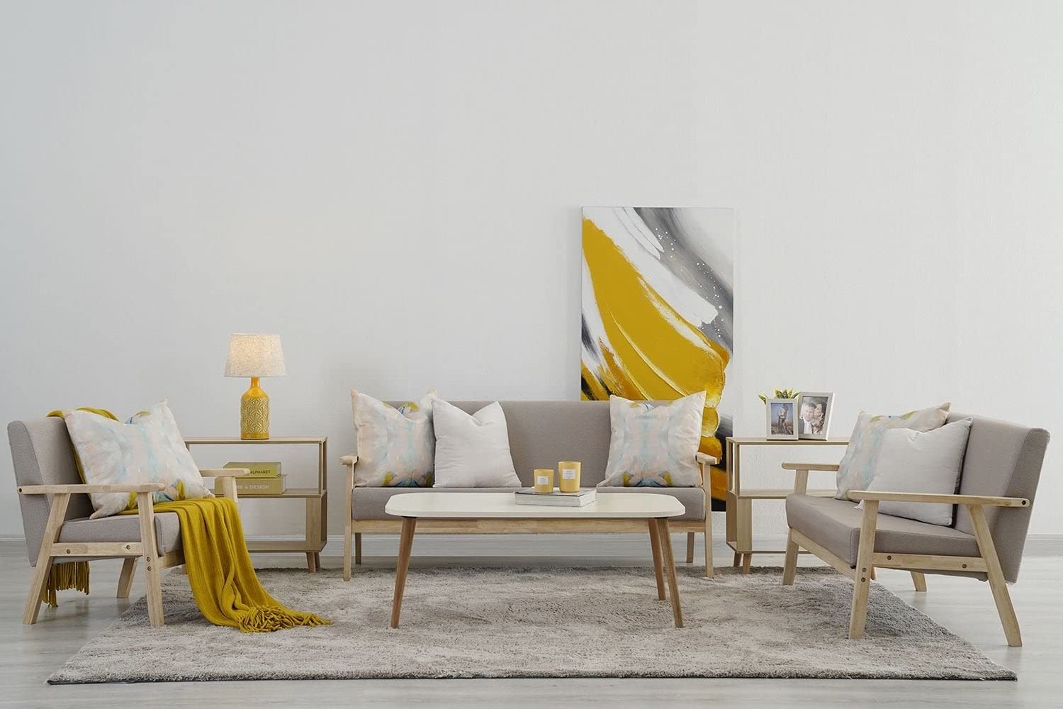 Pan Emirates Home Parkence 3 Seater Sofa Beige