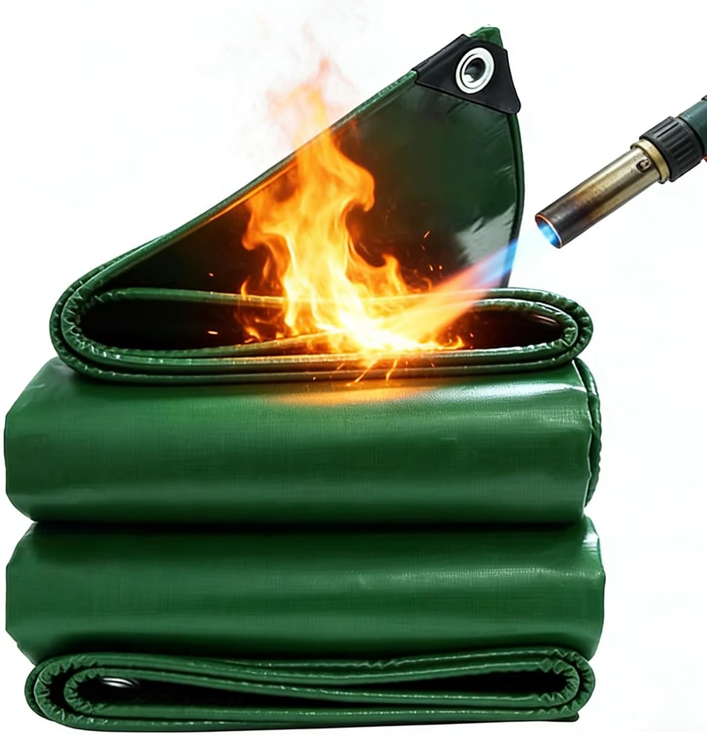 450GSM Fiberglass Welding Blanket With Grommets, Cuttable Fireproof Heat Resistant Mat For Industrial Welding Protection， Grill Stove Pit Soldering Welders Plumbers(200x300cm)