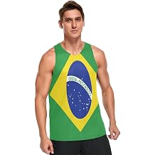 Brazil Flag Green Brazilian National Quick-Dry Men's Tank Tops Men's Club Sleeveless T-Shirt Comfy Breathable