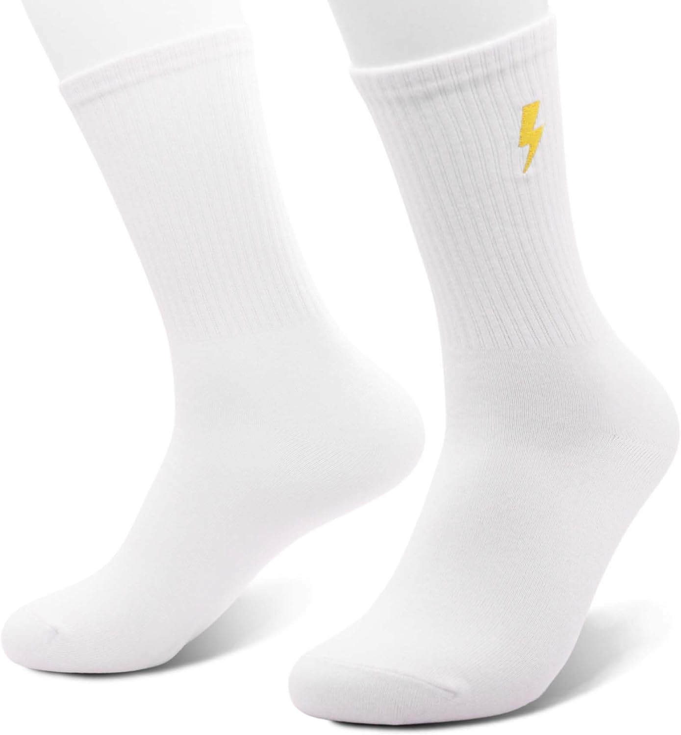 Cute Weather Embroidered Socks,White Crew Socks for Men Women,Birthday Fathers Day Christmas Gifts,Meteorology Gifts. - Image 3