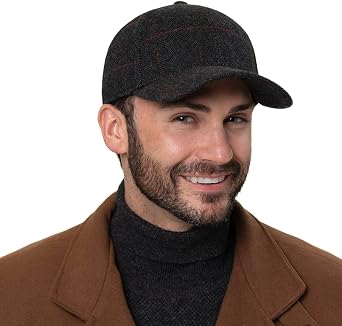 Stetson Kinty Wool Cap with Ear Flaps Lined Peaked Cap Men Fall Winter