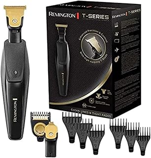 Remington Recortadora de Barba T-Series, Barbero Inalámbrico, Cuchilla en Forma de T para Mejor Precisión, Peine Ajustable, 6 Peines Fijos, 60 min Autonomía, 100% Resistente al Agua, MB7000