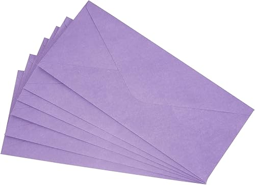 Miniatura 6 de Paquete de 200 sobres morados #10 con sello engomado, tamaño comercial para invitaciones, cartas de correo, cheques, tarjetas de felicitación (4-18