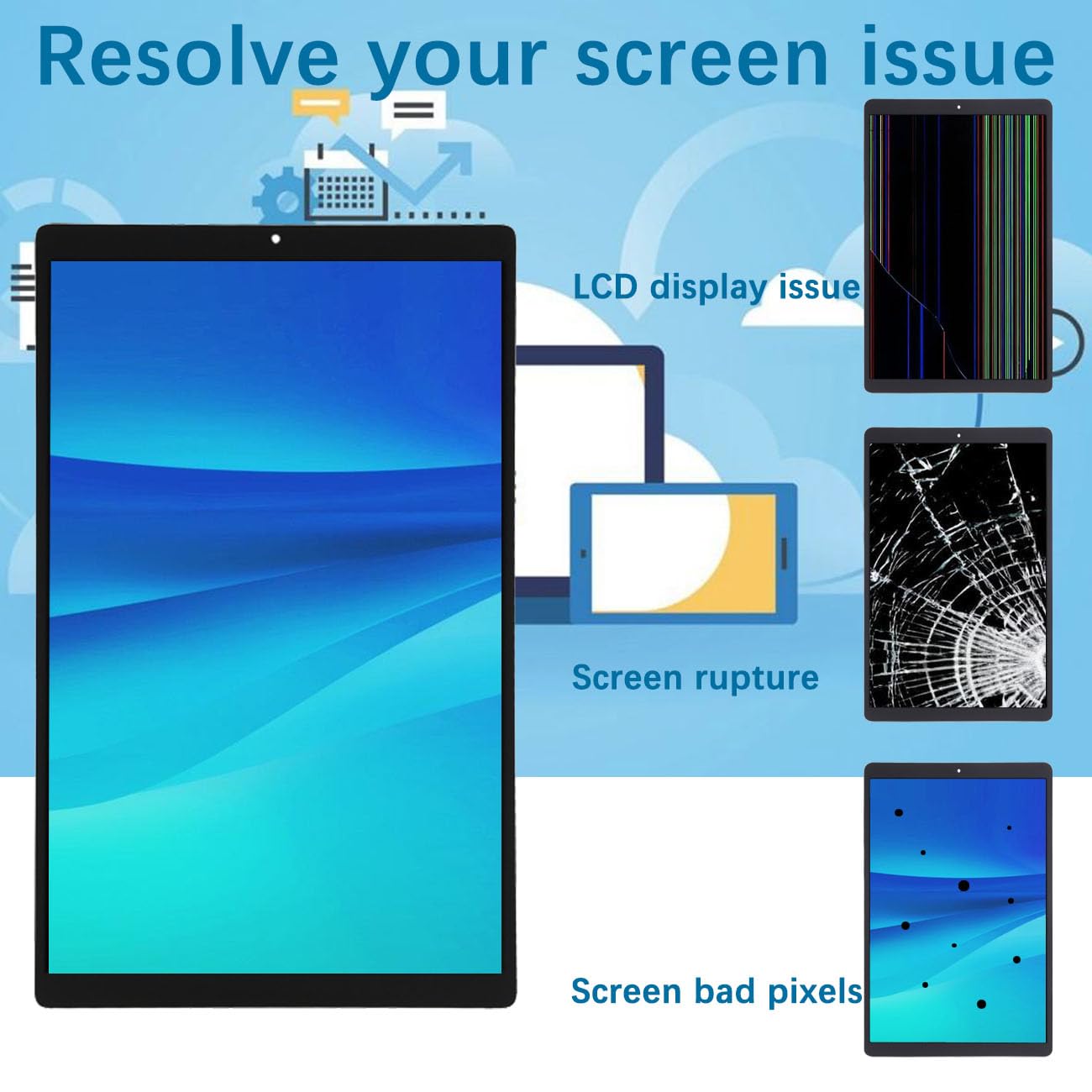 Schermo display per Lenovo Tab M10 HD Gen 2 TB-X306 TB-X306F LCD schermo di ricambio assembly kit di riparazione