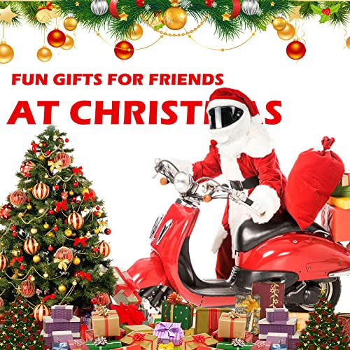 Glahorse Christmas Santa Motorcycle Helmet Cover,Nativity Helmet Cover,Santa Claus Xmas Hat Decoration Accessories For Men,For Motorcycle Helmet, Fun Rides And Gifts (A) #TOP3