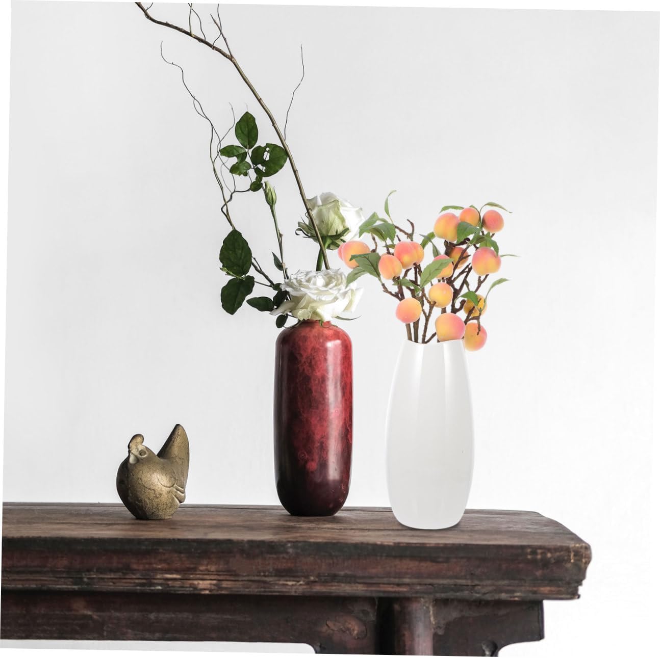 VICASKY 2pcs Faux Fruit Branches Simulated Peach Decor Elegant Artificial Fruit Tree Branch for Home