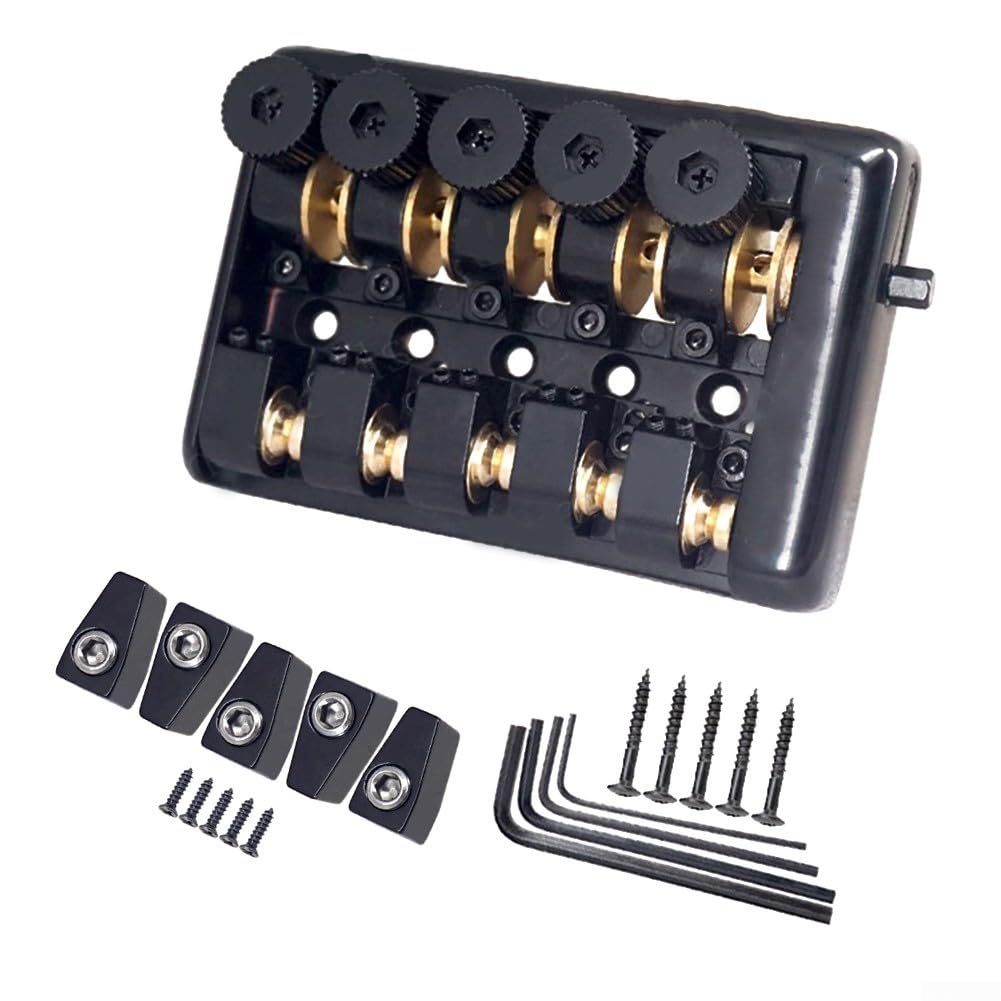 Set di cordiera per basso senza testa a 5 corde, dado fisso con viti, accessori di ricambio per chitarra (B)