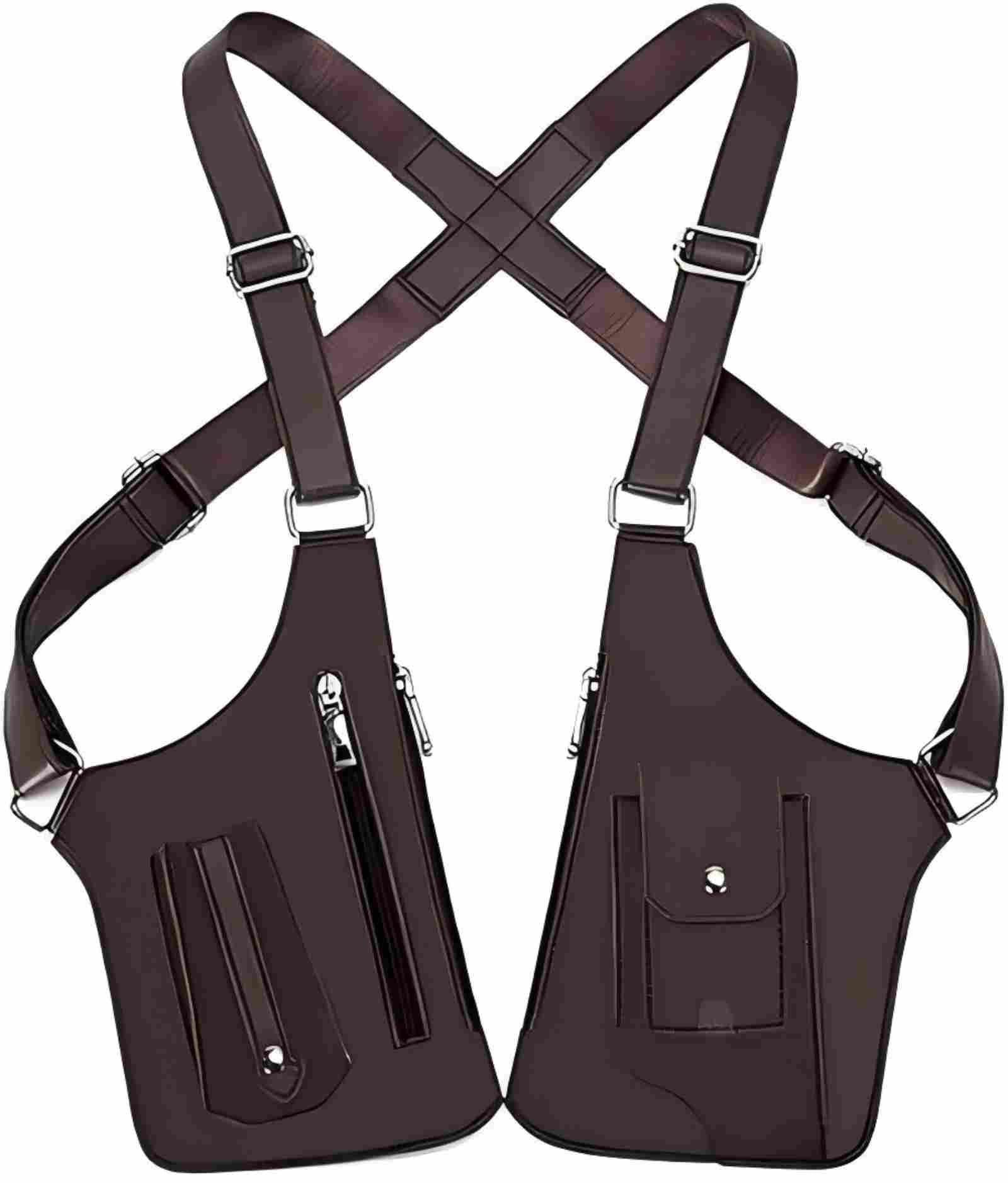 Hochwertiger Kunstleder-Unterarmtasche für Damen und Herren, Unisex Schultertasche mit Anti-Diebstahl Design, Verstellbarer Schultergurt