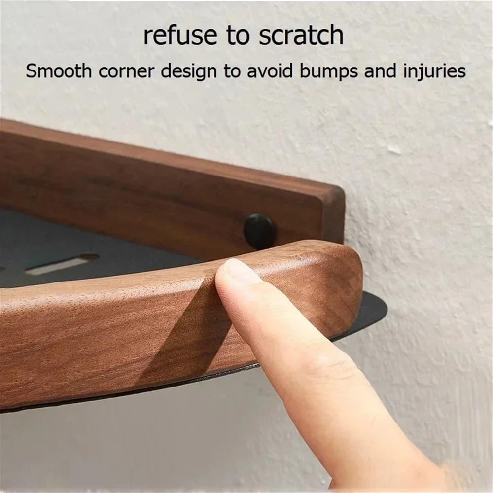 Organizador Ducha Estante de ducha de esquina, estante de ducha de esquina montado en la pared con barandilla de madera, organizador de ducha triangular de lujo ligero for baño y cocina Estante Ducha(