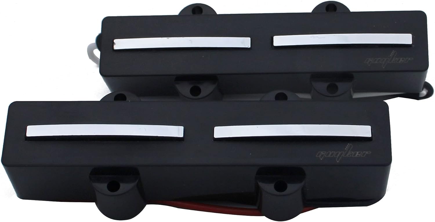 Guyker Ceramic Pickups Long Closed Electric Jazz Bass Pickups Closed Hot Single Rail Track 1 Set, JB11 Black