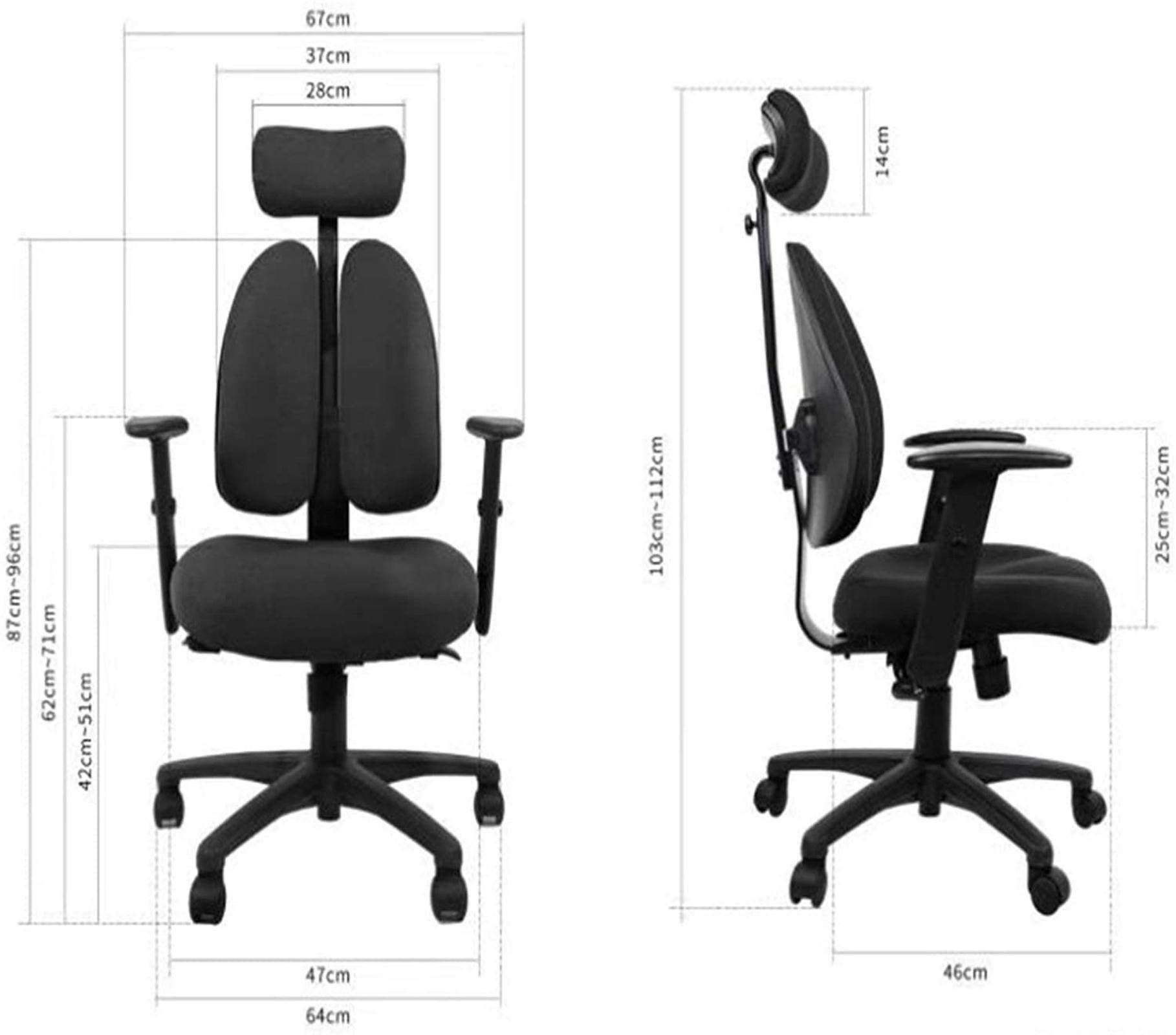 Sedia da gioco ergonomica – Sedia girevole da ufficio per casa e computer, design confortevole per lunghe sessioni di gioco e lavoro