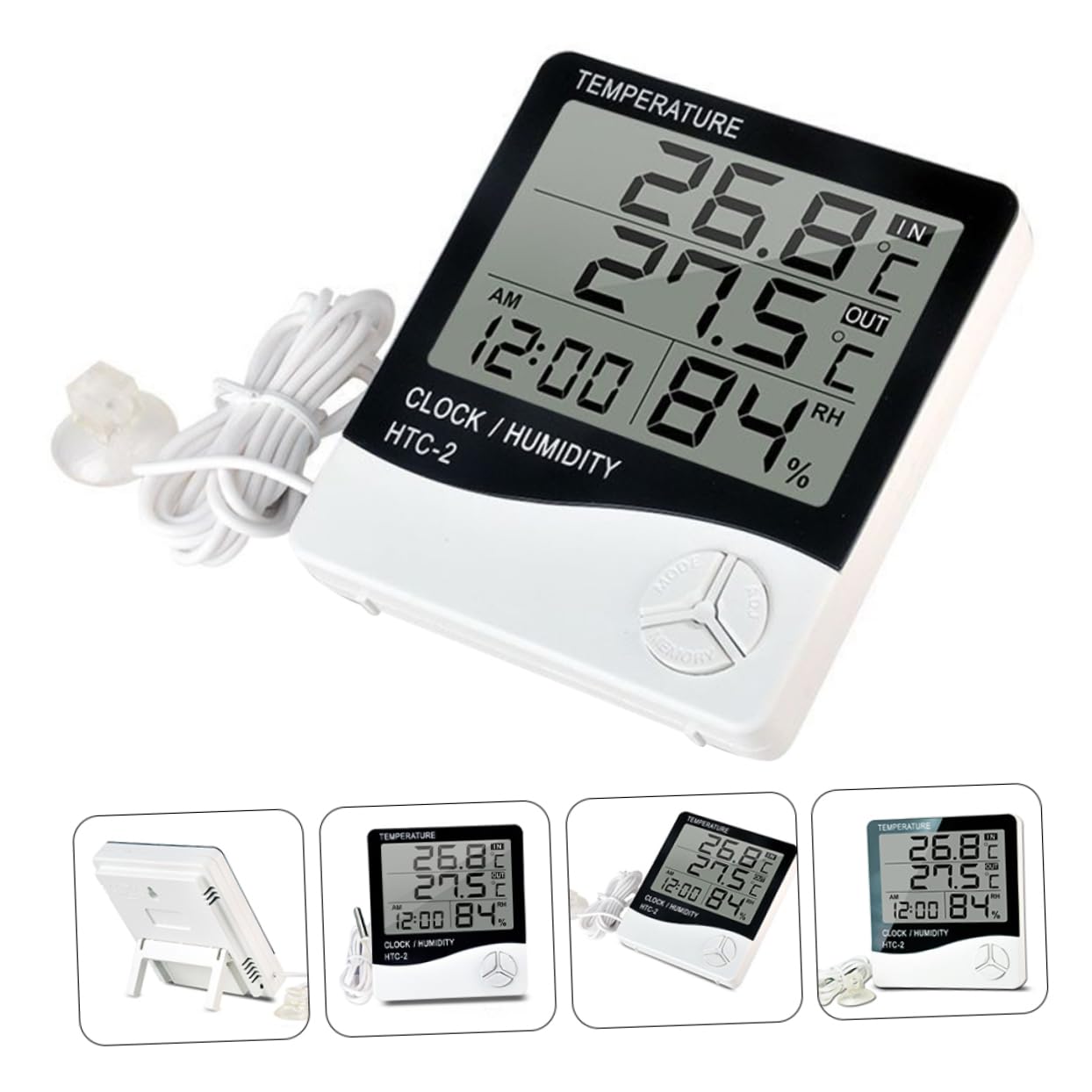 Angoily 2stücke Lcd Digital Aquarium Thermometer Mit Hygrometer Präzise Temperatur Und Feuchtigkeitsmessung Für Aquarien Und Terrarien Tragbar Klare Lcd-anzeige Ohne Batterie