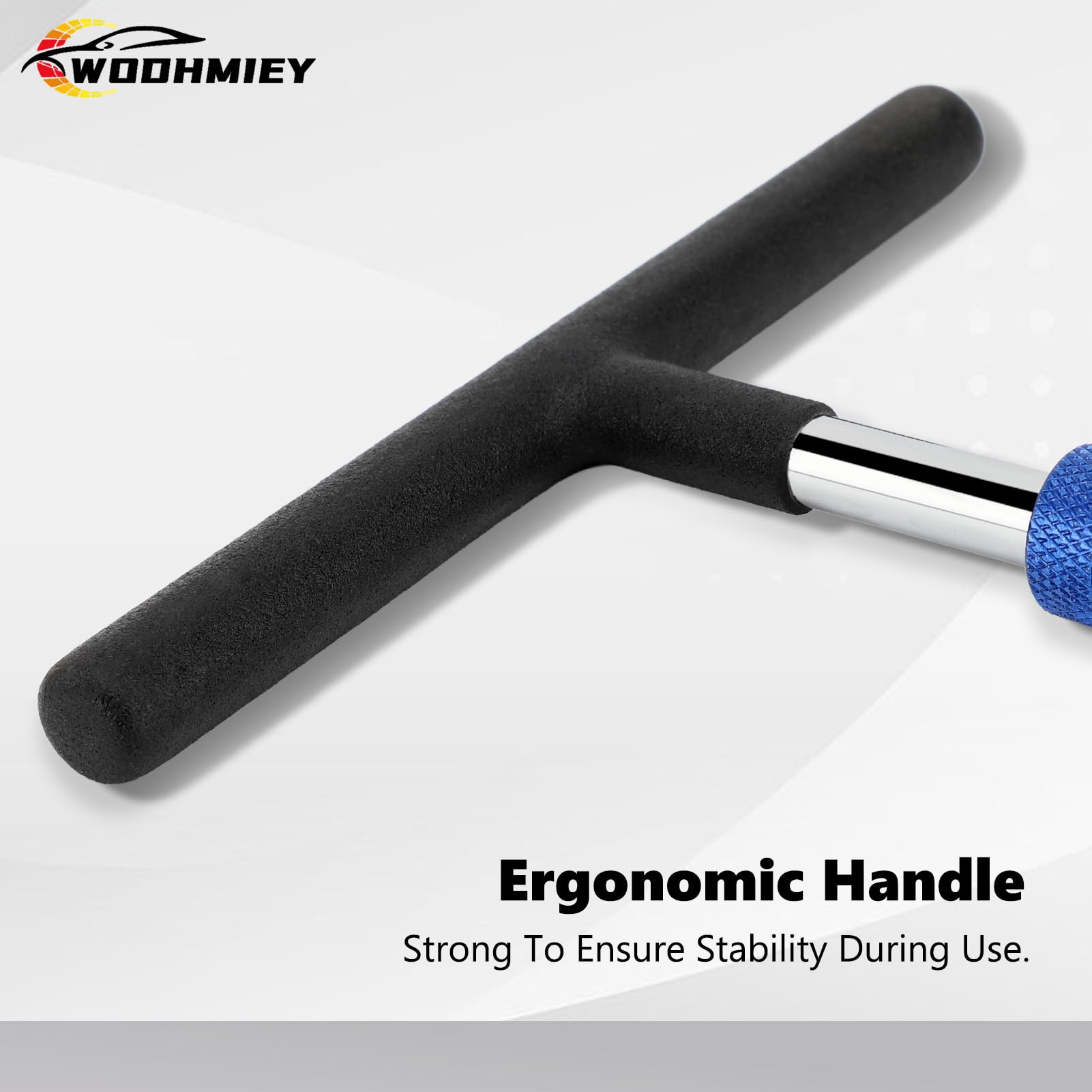 WODHMIEY 3/8in Square Drive T Handle Speed Wrench, T Bar Socket, Non-Slip Handle, 40 Chrome Material, Rotating Sheath - Image 4