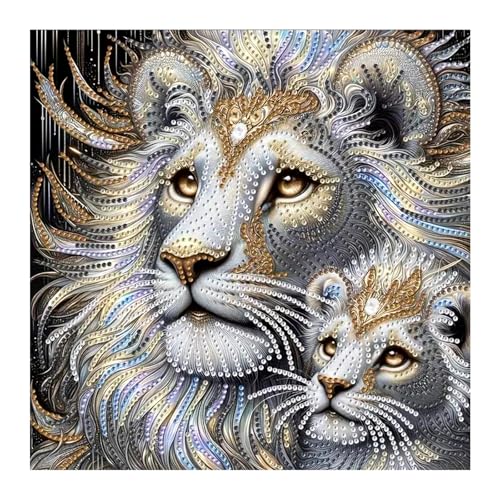 Aicomeon Diamond Art Kits for Adults Lion Diamond Painting Kits