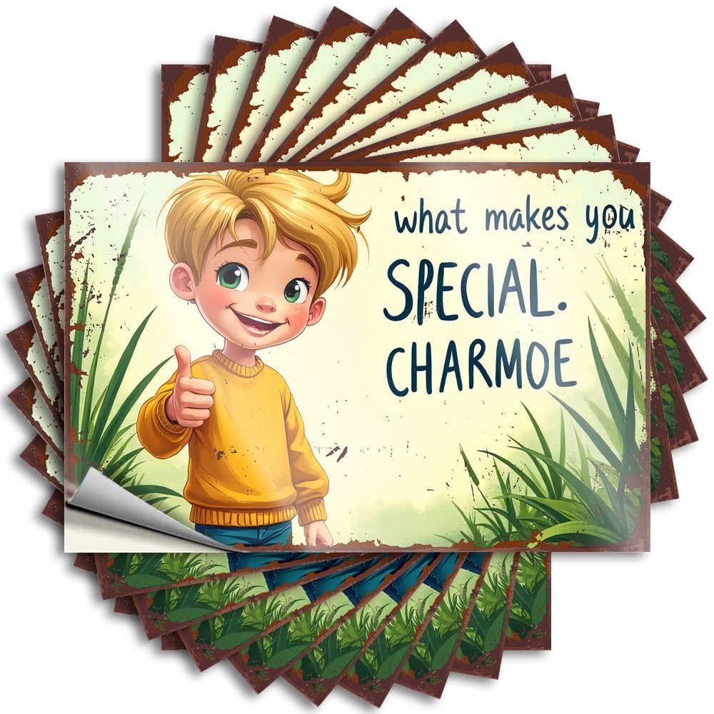 Sticker Balcony Decor Vinyl Sticker | Embrace Your Unique Charm: What Makes You Special? Sweet for Motorcycle Use(8X12CM)