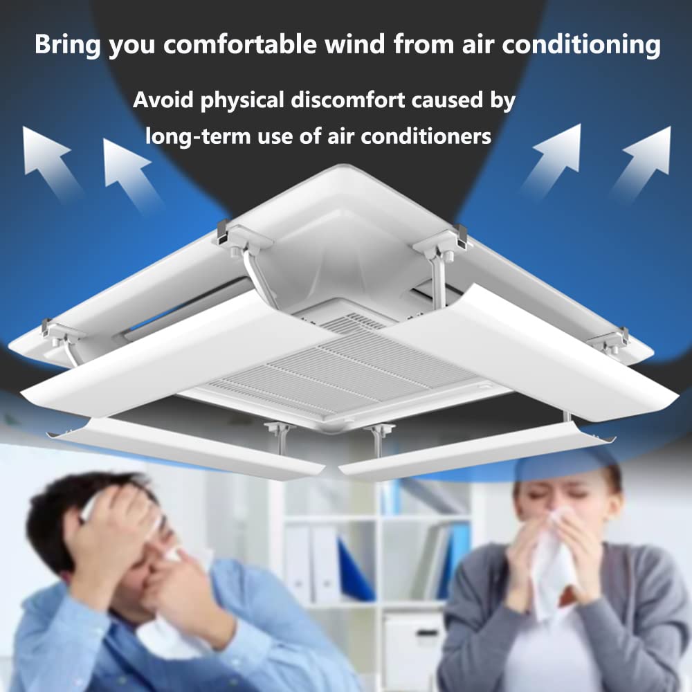 Deflettore del Condizionatore D'Aria per Aria Condizionata Centralizzata a Soffitto Inclinazione Regolabile Installazione Facile Impedisce All'Aria Fredda di Soffiare Dritta(1 Pezzo) (40CM/1PC)