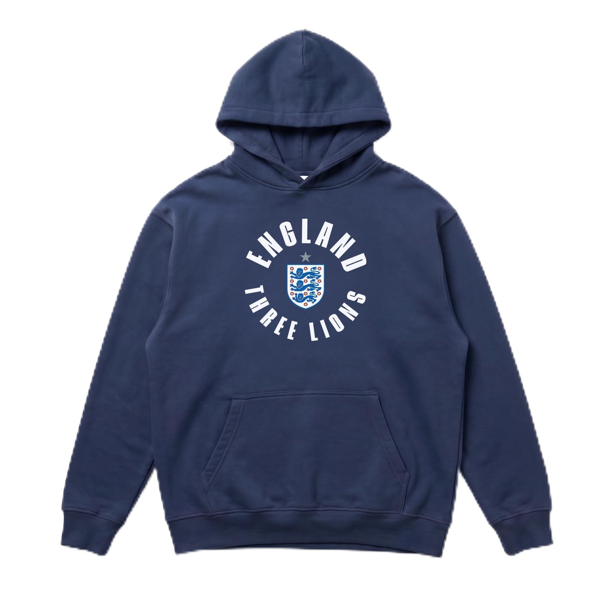 Outerstuff Boys' Hoodie – England Football Three Lions Hoodie, Kids Football Fanwear Pullover Sweatshirt Blue