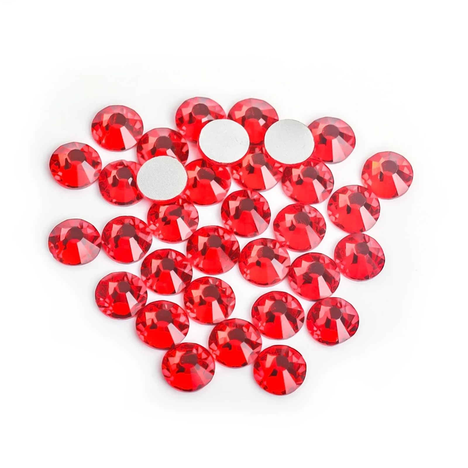 Strass per nail art SS3-SS30, colore rosso scuro chiaro, per nail art (oro rosa arcobaleno, SS16, 1440 pezzi) rosa chiaro, SS34, 288 pezzi