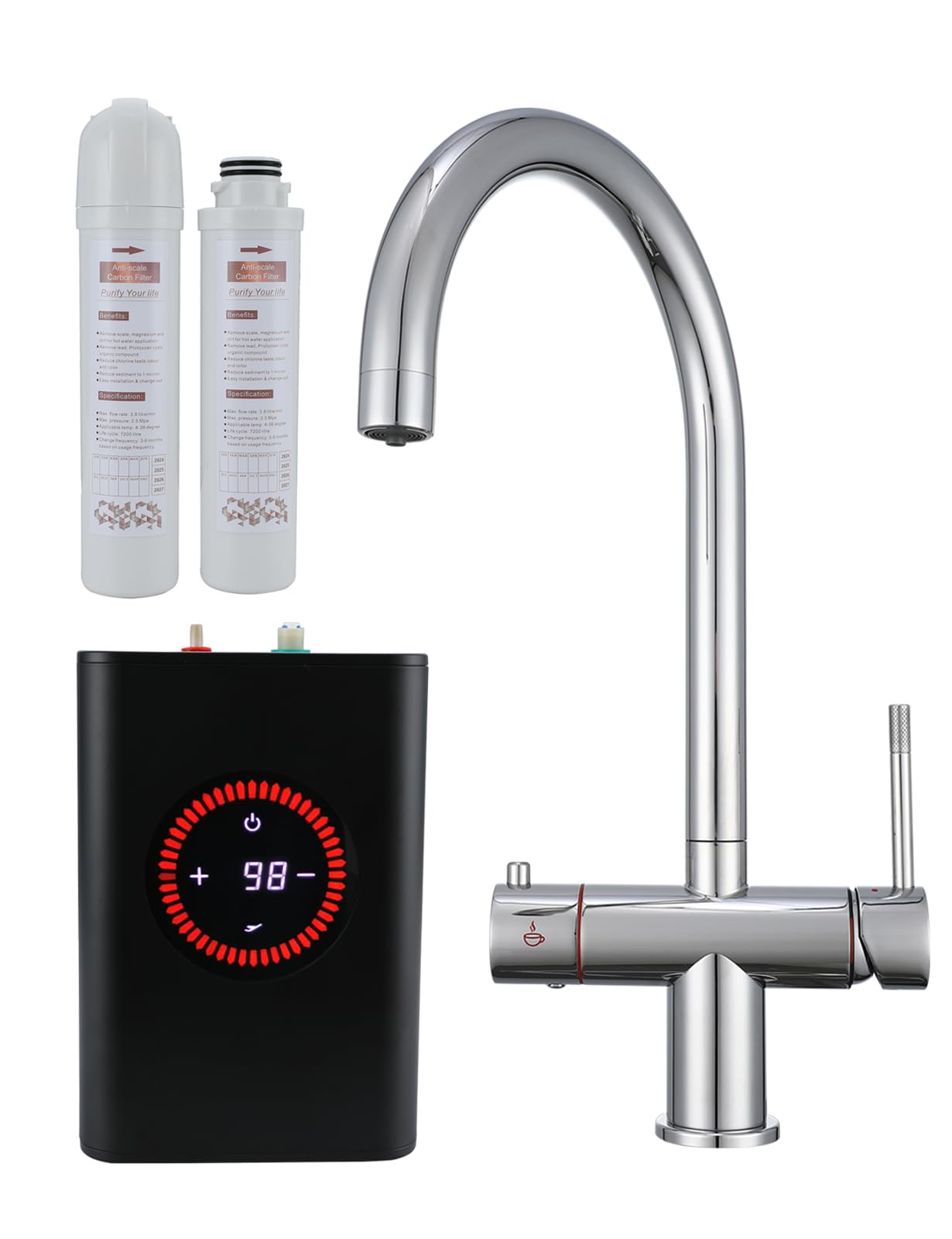 Robinet d'eau bouillante 3 en 1 pour éliminer l'attente en cuisine