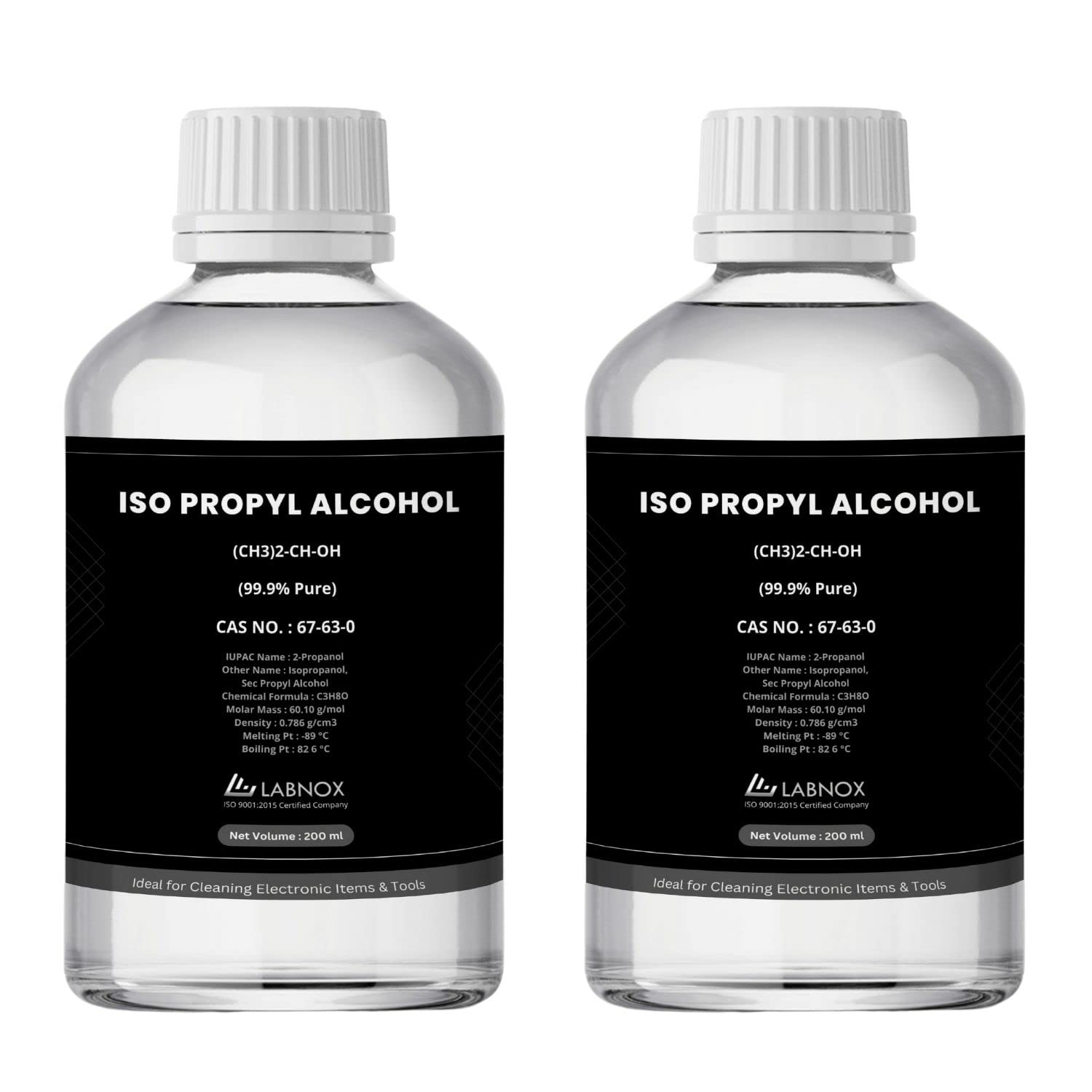 Labnox® Isopropyl Alcohol 99.9% Pure [(CH3)2-CH-OH] CAS: 67-63-0] 200ml Rubbing Alcohol Pack of 2 (B0BPJFXF5H) Amazon Price History, Amazon Price Tracker