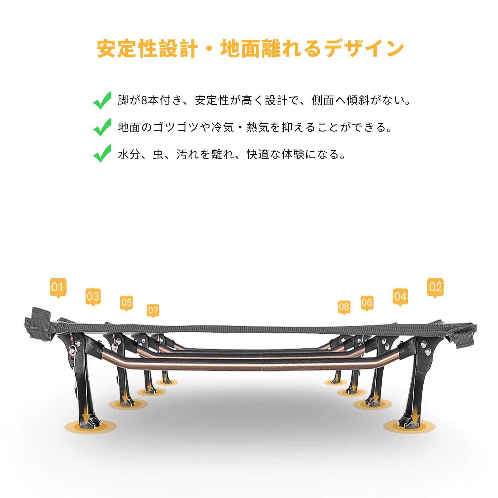 Amazon | KingCamp アウトドアベッド 超軽量 キャンプ コット