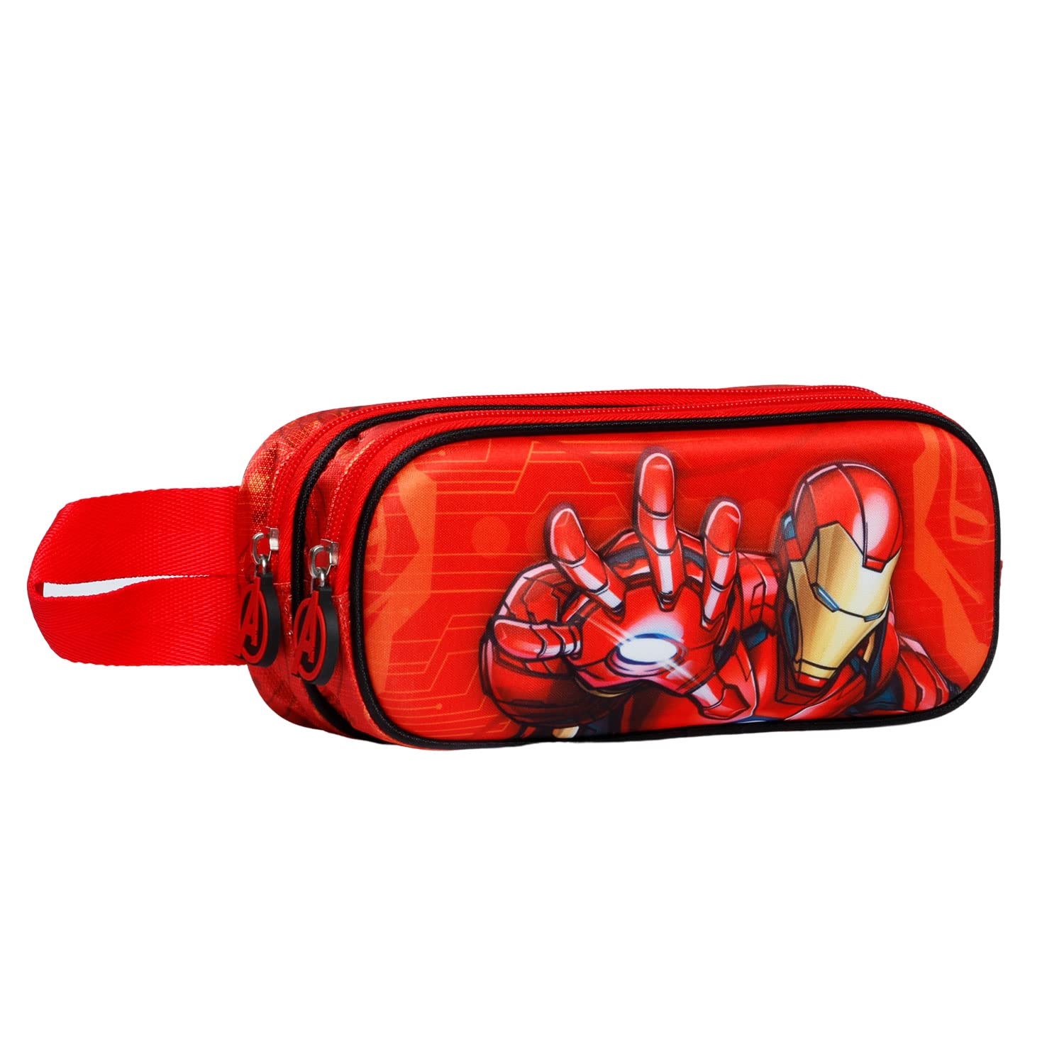 Marvel Iron Man Stark-Estuche Portatodo 3D Doble, Multicolor, 22 x 9.5 cm