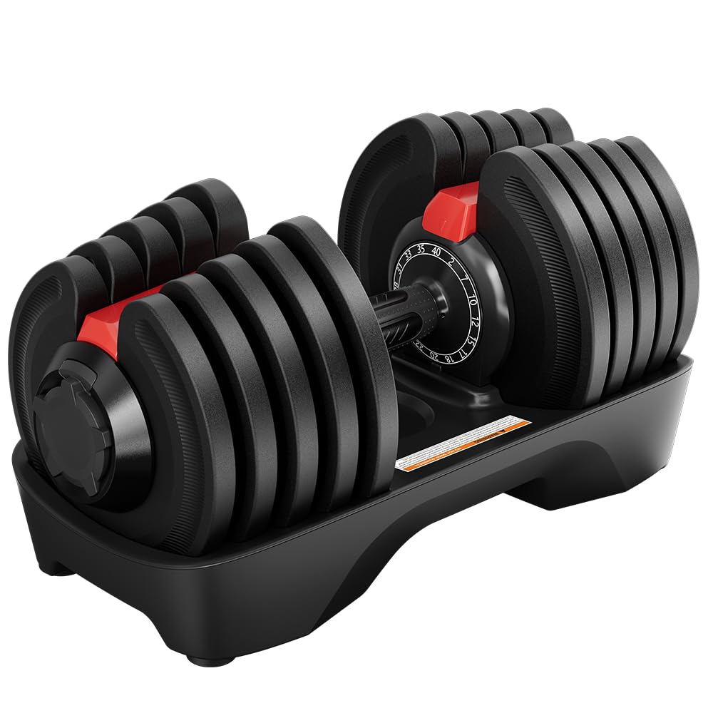 GOVITA NEW Set di Manubri Regolabili A Carico Variabile Pesi bilanciere Allenamento Corpo Home Palestra Casa Manubri Pesanti regolazione rotatoria