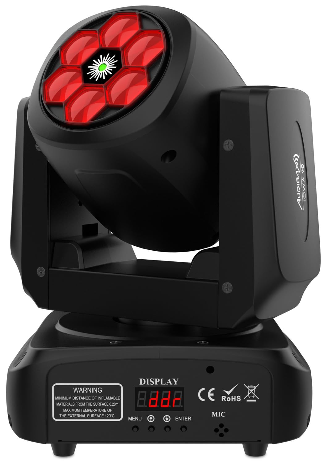 Audibax Iowa 90 Laser Cabeza Móvil Wash 90W RGBW 4 en 1 + Láser Verde 500 MW