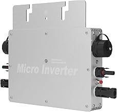 800W Solar Grid Tie Micro Inversor, WiFi APP Controle Identificação Automática 120V/230V DC para AC MPPT IP65 Inversor Solar à Prova D' Água, Sistema Solar de Alta Precisão(Prata UE)