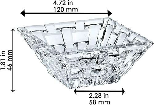 Miniatura 6 de Nachtmann, Bossa Nova - Tazones rectangulares para servir, juego de 2, 6 pulgadas de largo, rectangulares, cuencos de vidrio para cocina, plato de