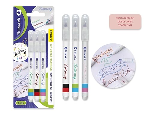3 Rotuladores de Doble Punta Lettering Bismark Cover
