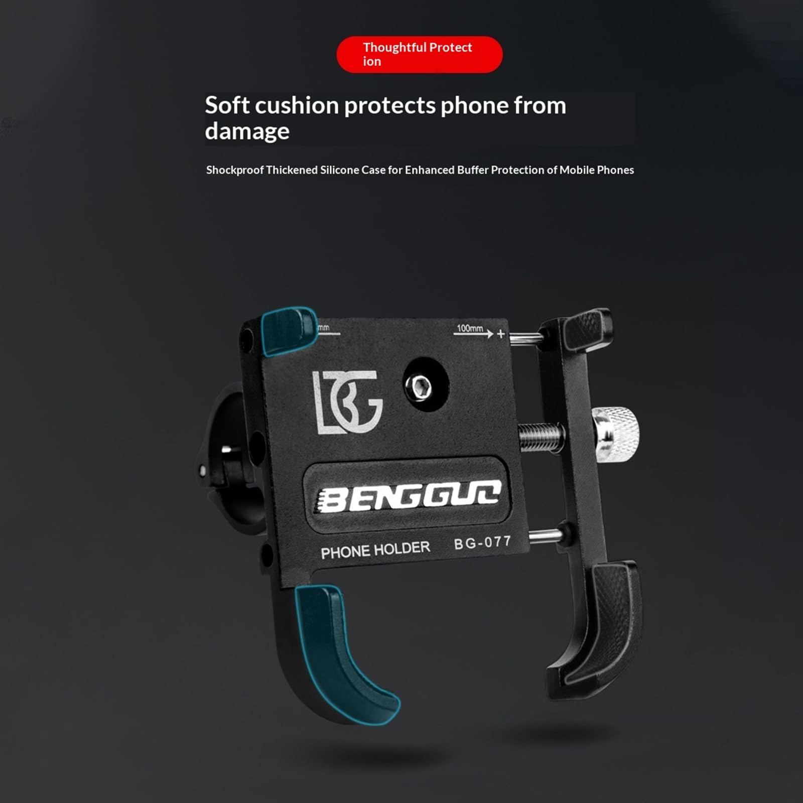 Support de téléphone de vélo en Alliage d'aluminium Support de | EcoGleam Support de téléphone de vélo en alliage d'aluminium Support de téléphone portable de vélo en métal antidérapant