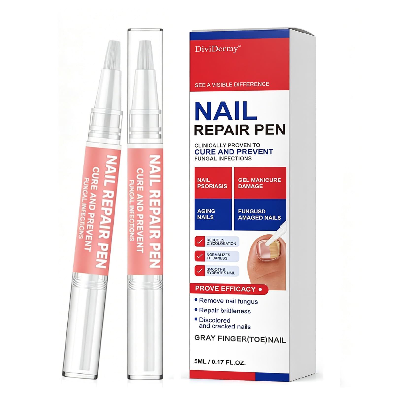 Nail Care Pen, Nagelreparaturstift, Treatment Nail, Einfache Anwendung, FüR Gepflegte FingernäGel & FußNäGel