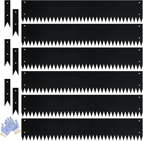 Borde de acero galvanizado, borde de acero negro, borde de jardín, cama de borde de jardín de metal de 8 pulgadas de profundidad, tiras de 40
