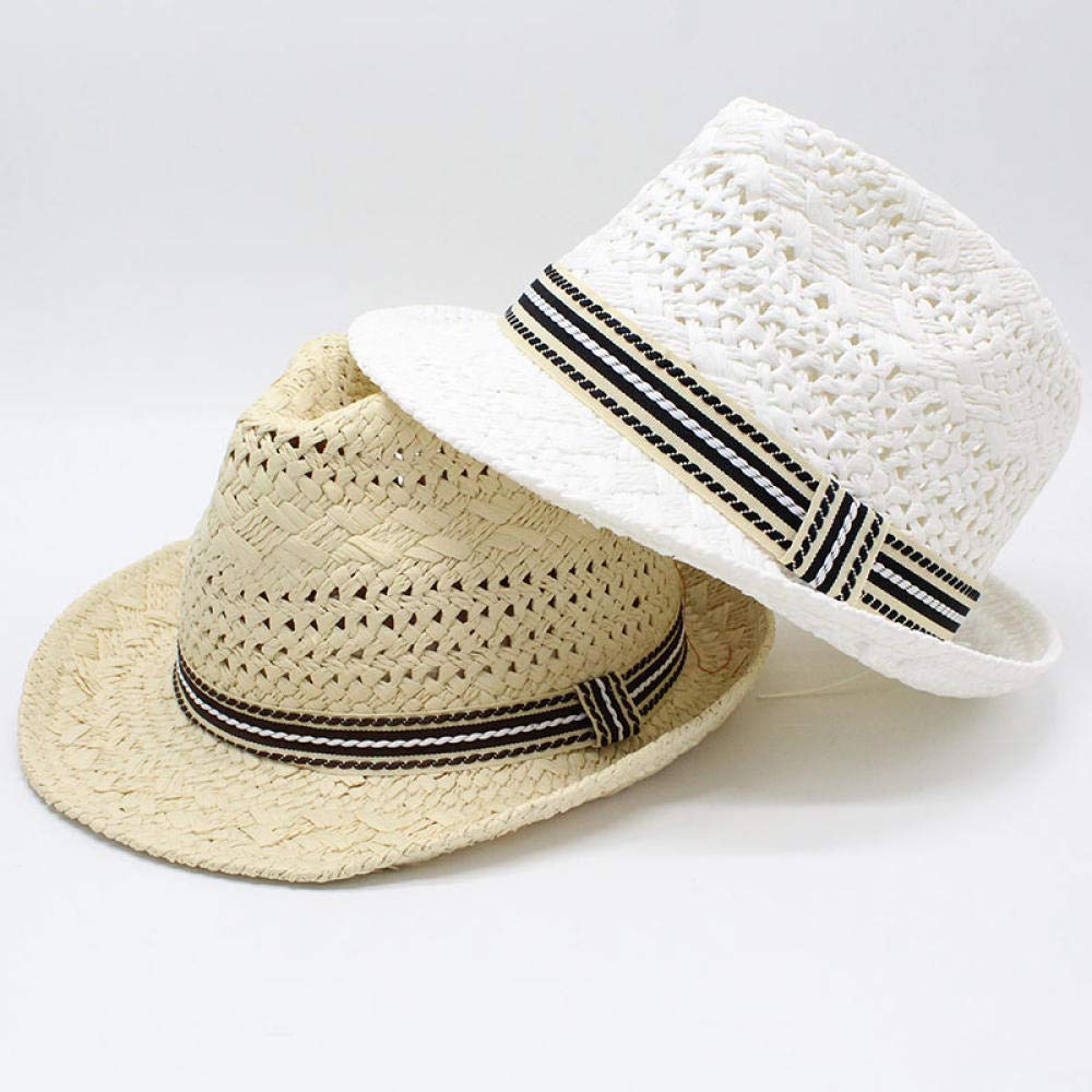 Sonnenhut Strohhut Hut Damen Seioum 2020 Sommer Unisex Kind Sonne Hut Freizeit Urlaub Panama Strohhut Frauen Breite Krempe Beach Jazz Männer Hüte Faltbares Chapeau