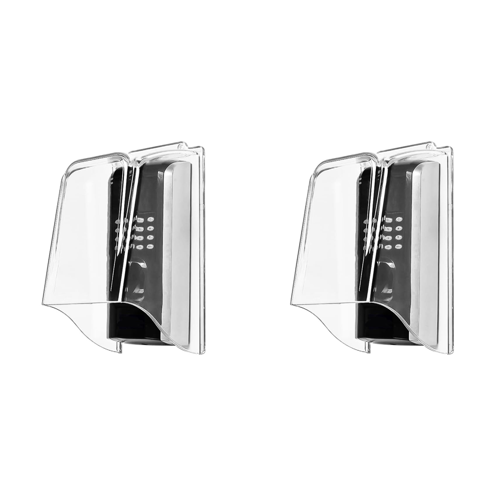 Jnchdghwa Transparent 2X Pc Plastic Lengthen Doorbell Rain Cover, Doorbell Waterproof Cover Protector Doorbell Attachment
