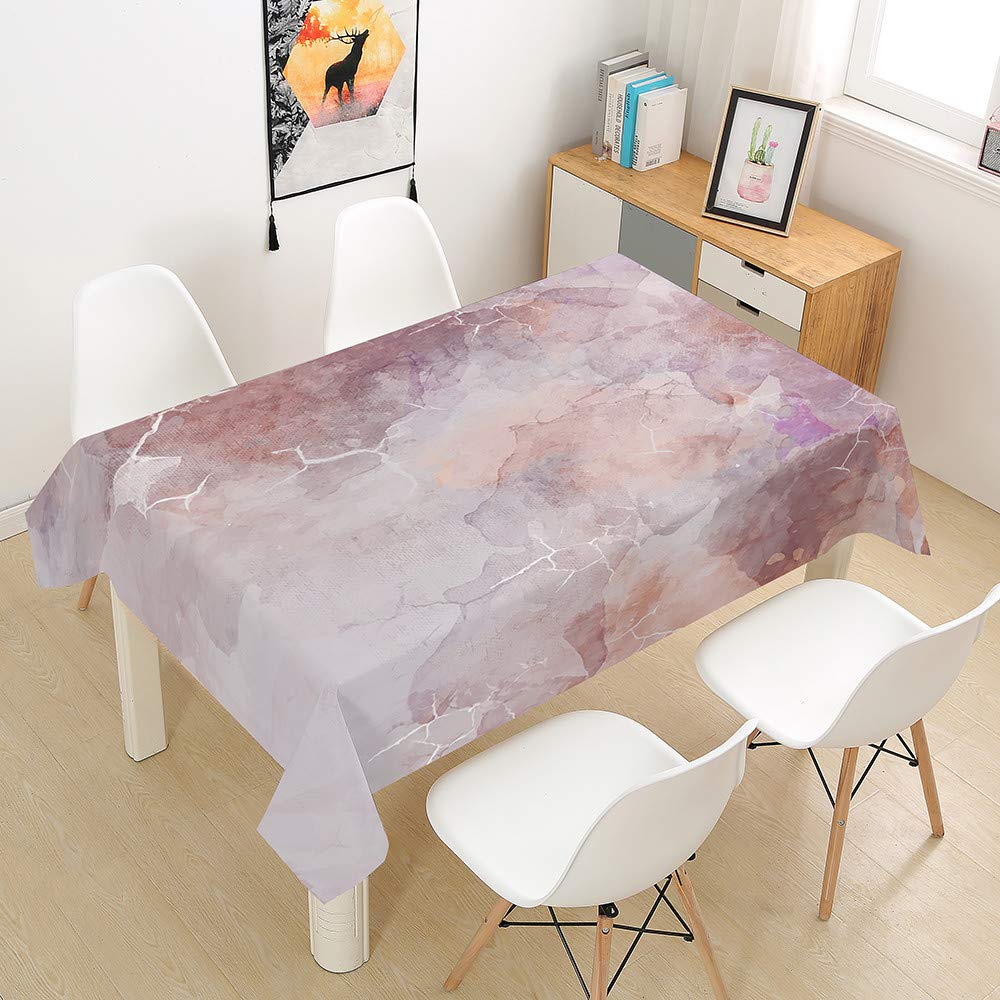 Nappes en marbre anti-tache et lavable pour une protection de table rose clair