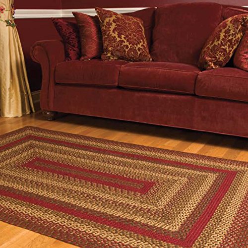Ihfhomedecorcinnamonpremiumbraidedcollectionprimitiverusticfarmhousejutecotton30daysriskfreeaccentrugdoormatwinenaturalandshadeofbrowns27x48oval  Urban Country Home Decor Ihf home decor cinnamon premium braided collection primitive rustic farmhouse jutecotton 30 days risk free accent rugdoor mat wine natural and shade of browns 27×48 oval  urban country home decor