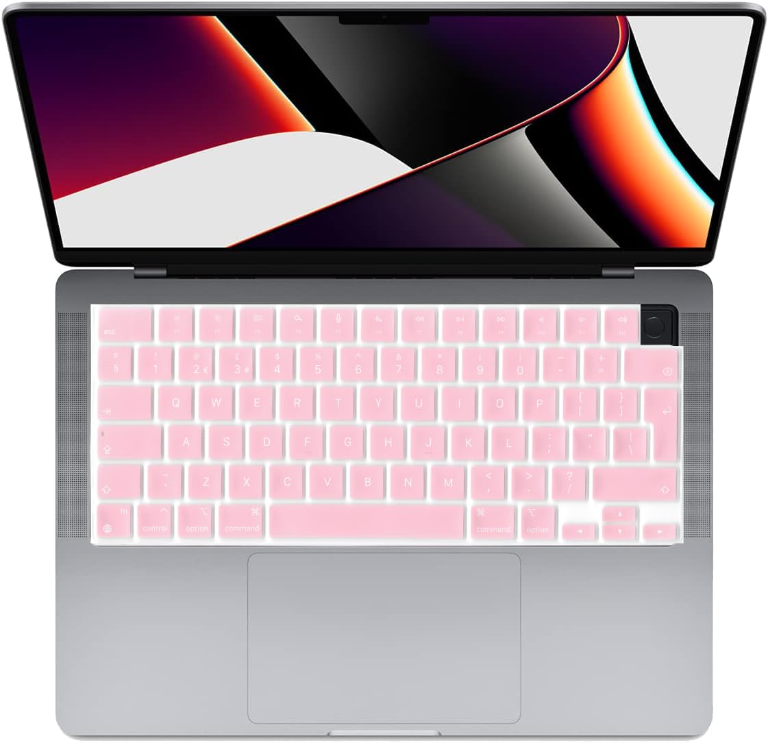 Se7enline Compatible with Macbook Keyboard Cover Skin for Mac Neo & Air 13/15 & Pro 14/16 inch (M5 M4 M3 M2 M1 A18 Pro) 2026/2025/2024/2023/2022/2021 Silicone Waterproof Dustproof EU Layout,Black — view 37