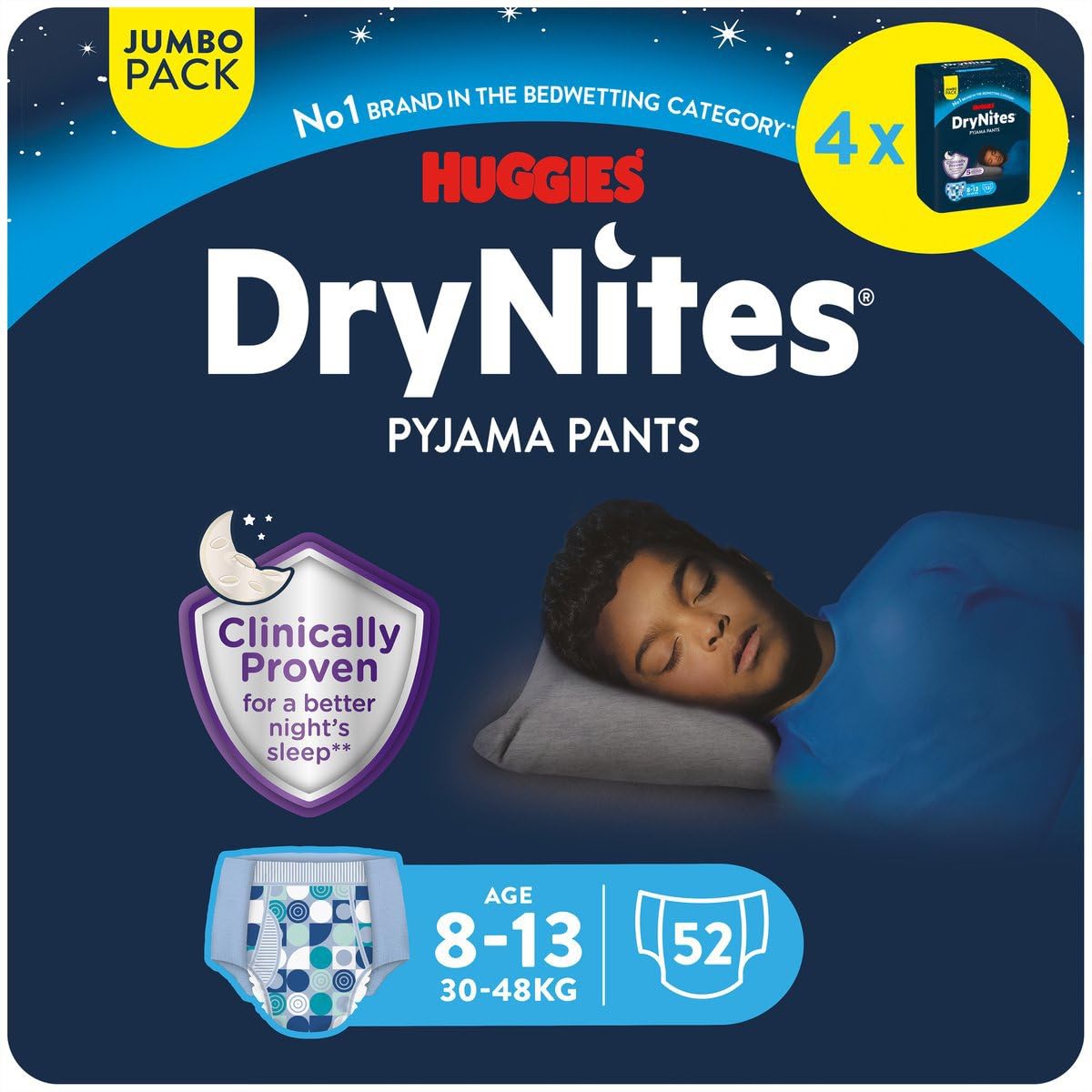 Huggies Drynites Pannolini Mutandina, Taglia L (27-57 Kg), 52 Pannolini